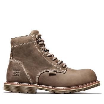 Timberland Férfi PRO Millworks Comp Toe 6 Inch Bakancs Sötét Barna